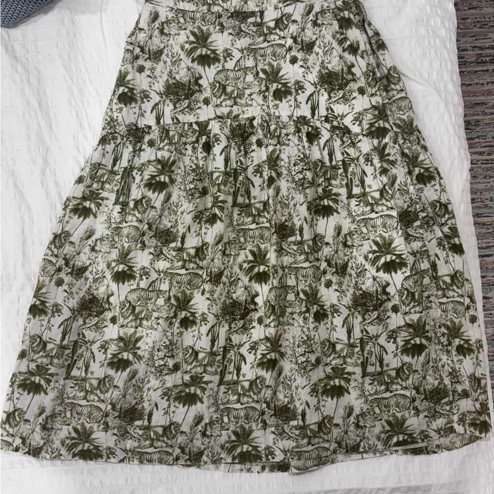 Rachel Zoe Safari Print Midi Skirt